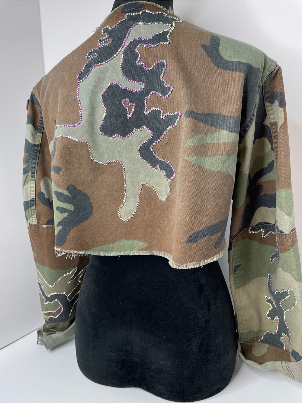 Custom Rhinestone cropped Camo - Picture 8 of 10